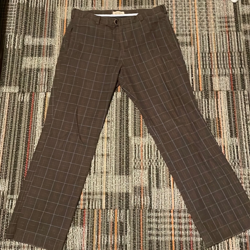 Crosby, Hallen, and Cobb Brown Plaid Pants